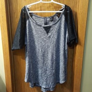 Torrid gray and black shirt